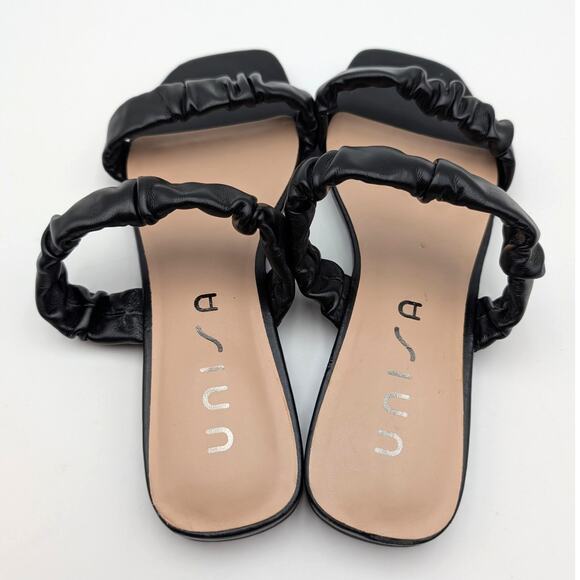 Unisa Unseista Scrunchie Double Strap Slide Sandal Women's Black Size US8 EU38.5 - Picture 12 of 12